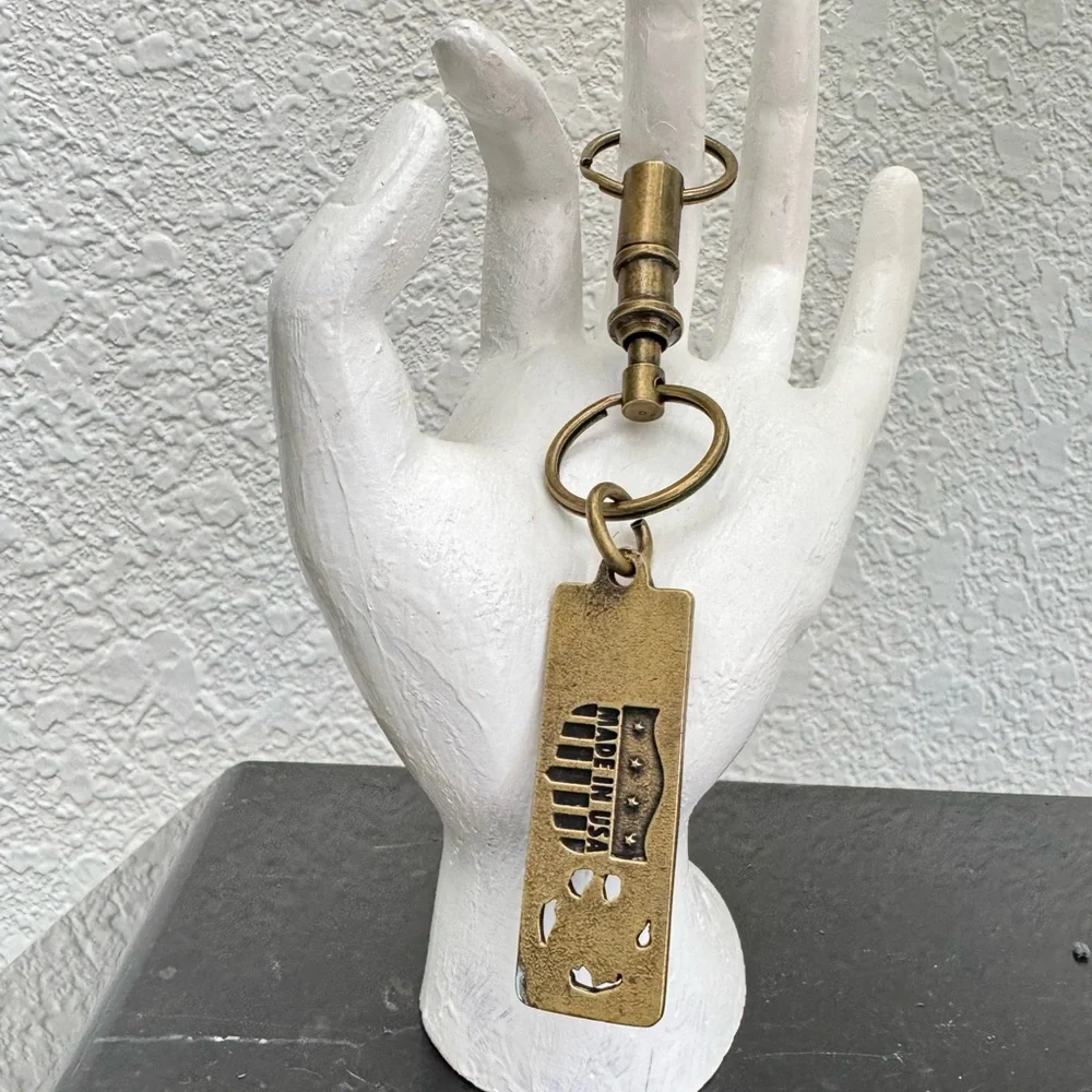 Vintage NRA-ILA Brass Quick Release Keychain National Rifle Association USA‎ NRA